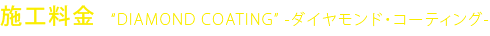 施工料金 ダイヤモンドコーティング